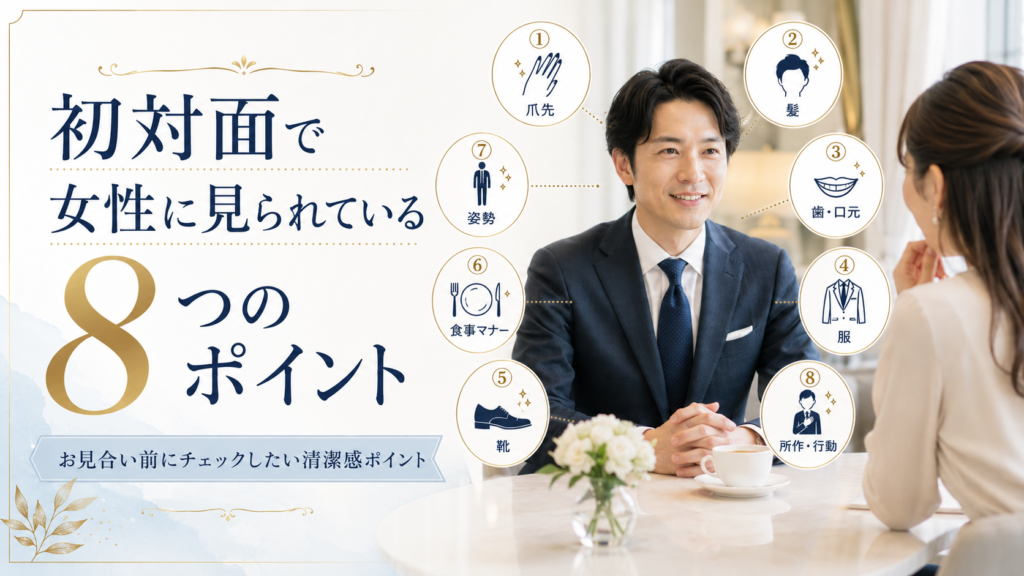 初対面で女性に見られている8つのポイント